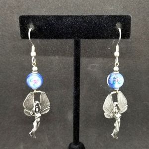 Fairy & floral marble earrings